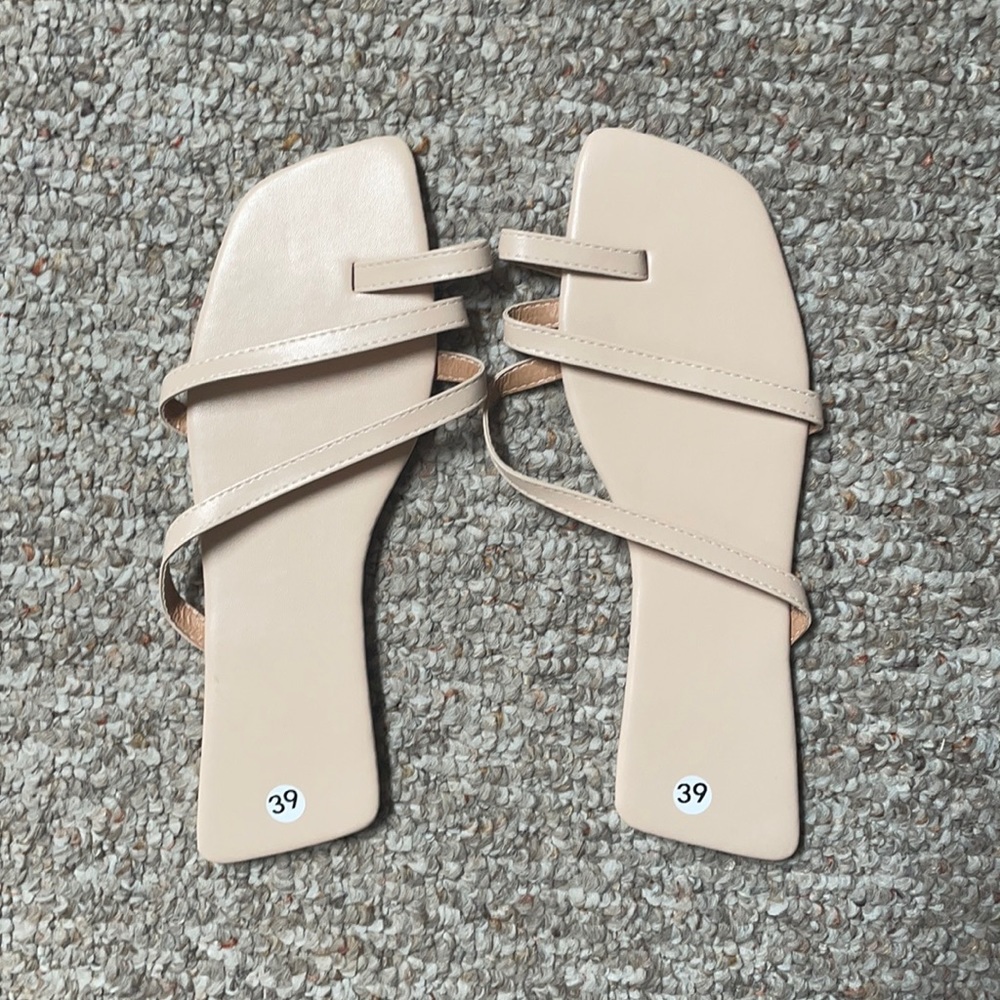 Brand New Shein Square Nude Sandals